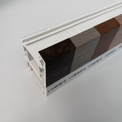 GKBM mới 60B Laminated UPVC Casement Window Profiles Khóa âm thanh
