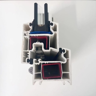 Bạch UPVC Casement cửa sổ Profiles cách nhiệt GKBM 60 Sereis