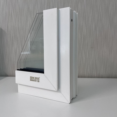 GKBM 80 Series Extruded UPVC Sliding Windows White Profiles Nội thất và bên ngoài