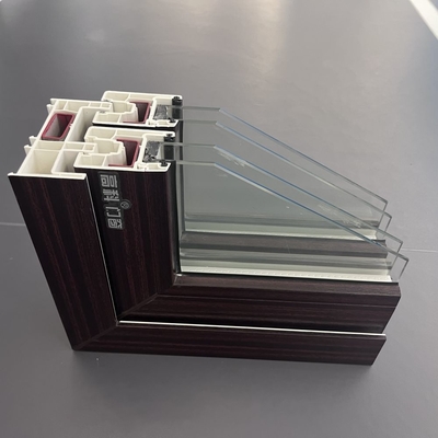 GKBM 105 Series UPVC Profiles cửa sổ trượt Phần cấu trúc màu trắng